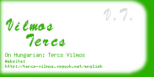 vilmos tercs business card